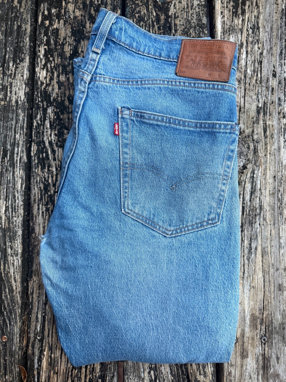Levi's 507 Men's 36 X 29 Blue Straight Leg Denim Jeans w/ Leather Patch F7 Note*